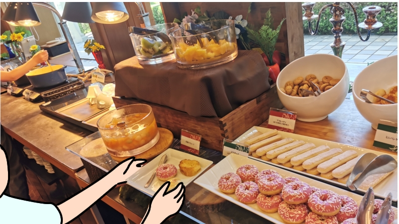 エクシブ山中湖ルッチコーレの朝食ブッフェ