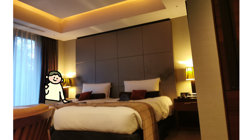 子どもとエクシブ箱根離宮のベッド